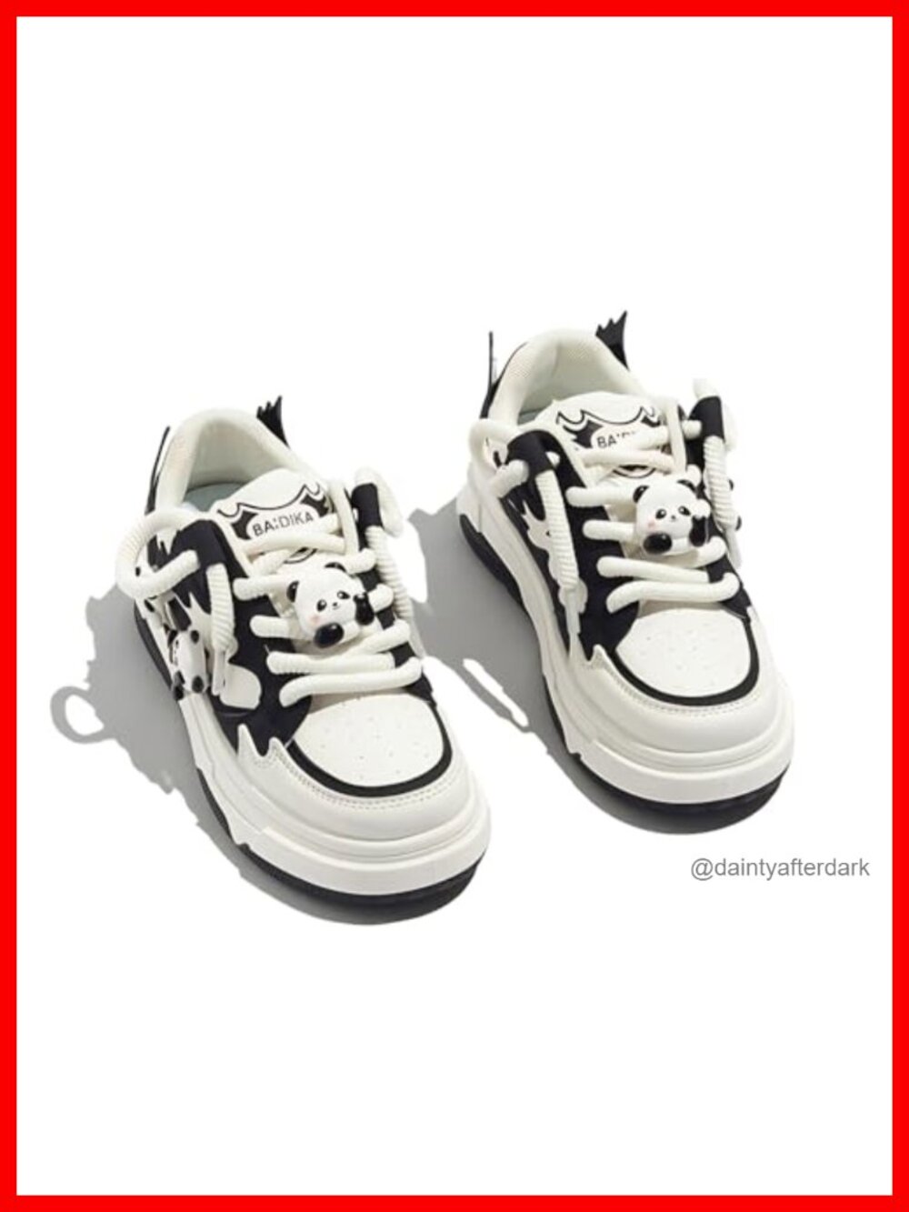 Panda Walking Sneakers Women Y2K Platform Non-Slip Cute Comfortable Casual